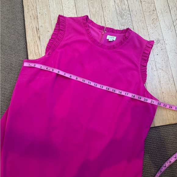 J. CREW Ruffle Neck Shift Midi Dress - Picture 12 of 15